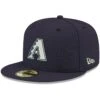 Men's Arizona Diamondbacks New Era Navy White Logo 59FIFTY Fitted Hat