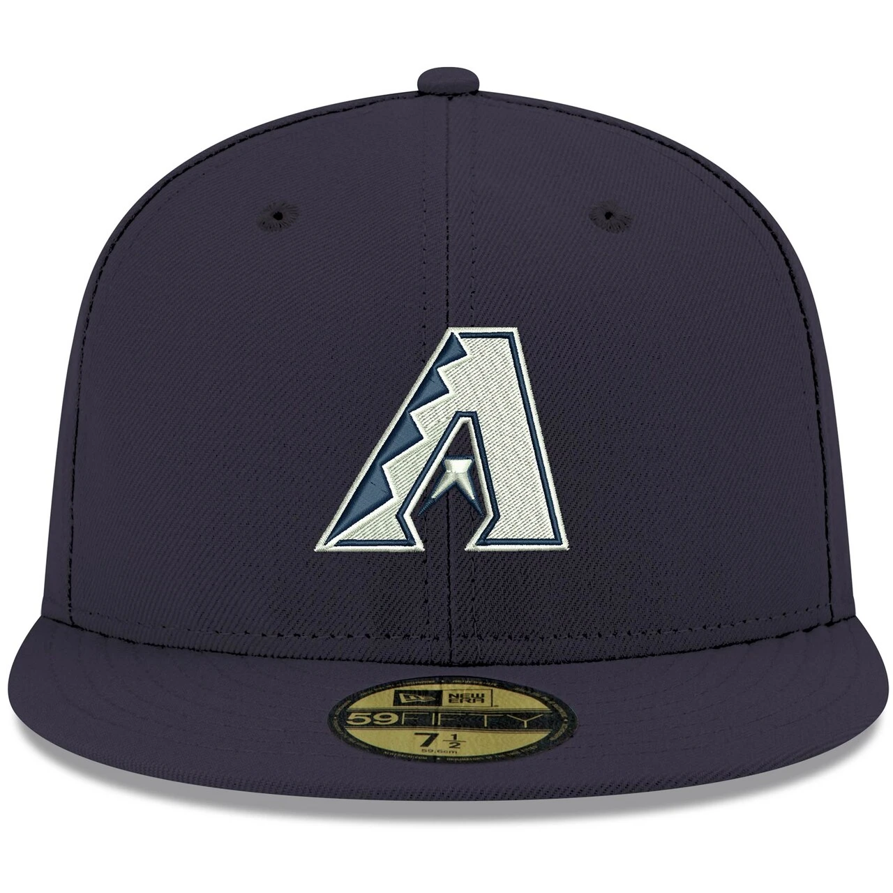 Men's Arizona Diamondbacks New Era Navy White Logo 59FIFTY Fitted Hat - Image 2