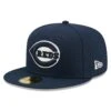 Men's Cincinnati Reds New Era Navy Cooperstown Collection Oceanside Green Undervisor 59FIFTY Fitted Hat