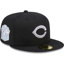 Men's Cincinnati Reds New Era Navy Inaugural Season At Great American Ballpark Lavender Undervisor 59FIFTY Fitted Hat