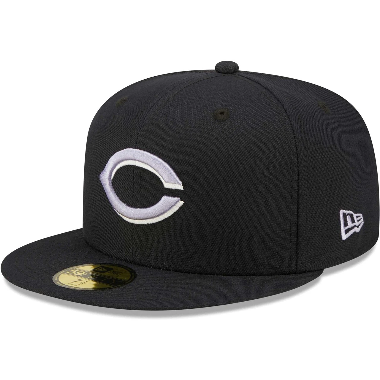 Men's Cincinnati Reds New Era Navy Inaugural Season At Great American Ballpark Lavender Undervisor 59FIFTY Fitted Hat - Image 3