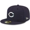Men's Cincinnati Reds New Era Navy White Logo 59FIFTY Fitted Hat