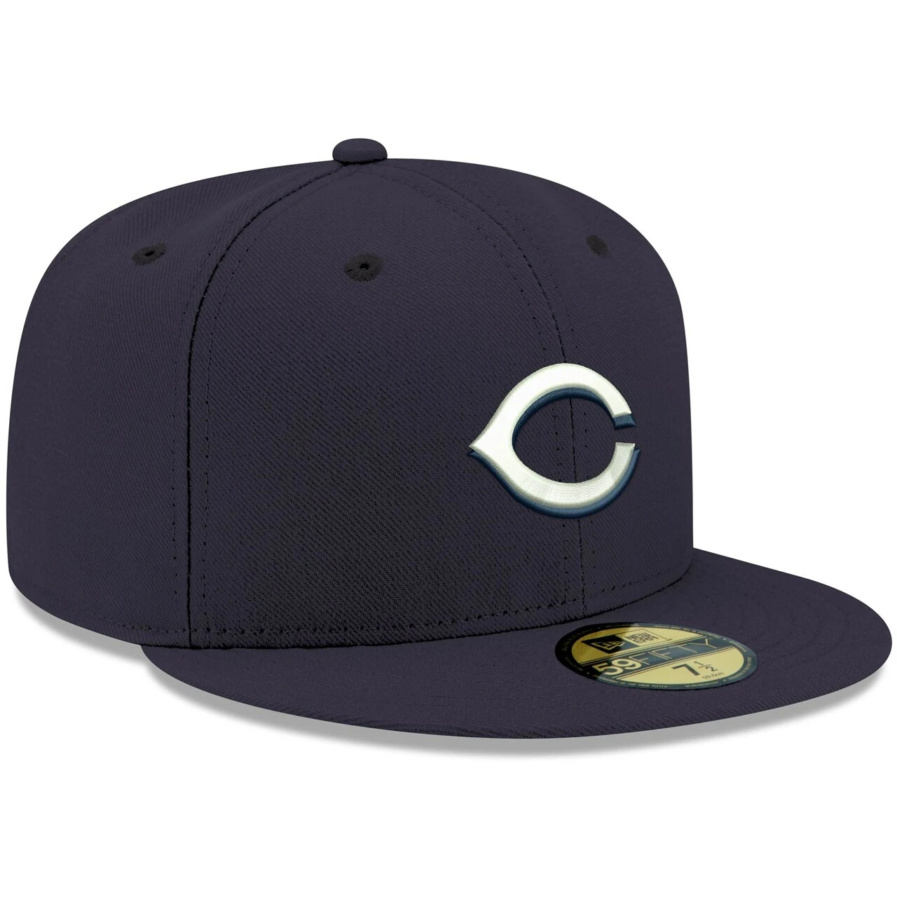 Men's Cincinnati Reds New Era Navy White Logo 59FIFTY Fitted Hat - Image 3