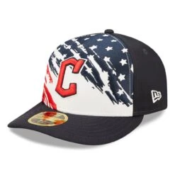 Men's Cleveland Guardians New Era Navy 2022 4th Of July Low Profile 59FIFTY Fitted Hat