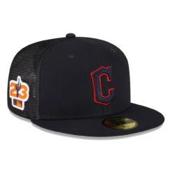 Men's Cleveland Guardians New Era Navy 2023 Spring Training 59FIFTY Fitted Hat