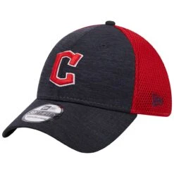Men's Cleveland Guardians New Era Navy Shadow Neo 39THIRTY Flex Hat