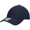 Men's Miami Marlins New Era Navy Seersucker Logo 9TWENTY Adjustable Hat