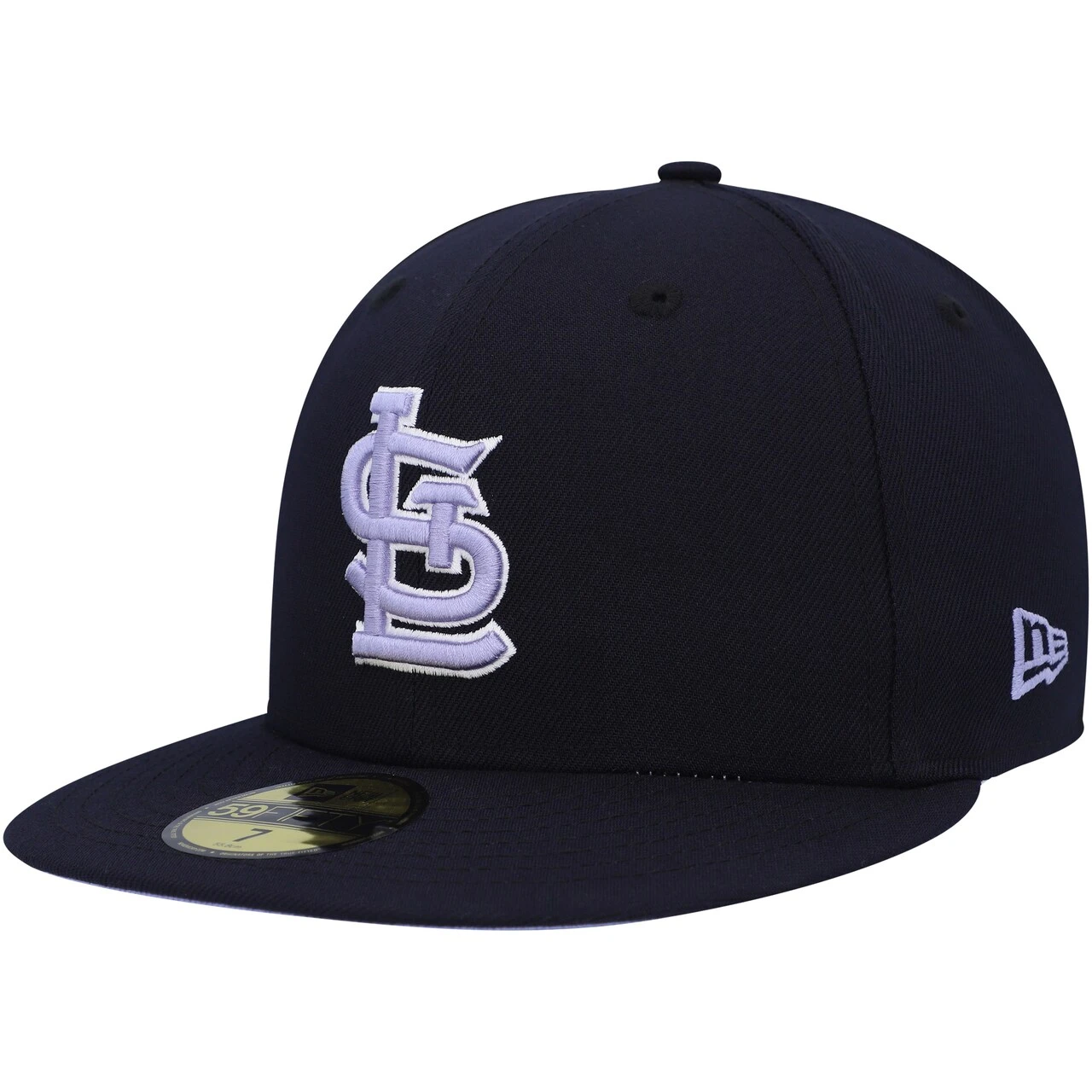 Men's St. Louis Cardinals New Era Navy 2011 World Series Lavender Undervisor 59FIFTY Fitted Hat - Image 3