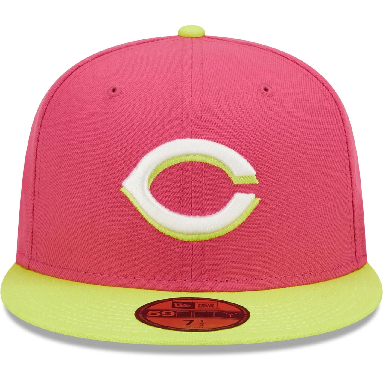 Men's Cincinnati Reds New Era Pink 1990 World Series Champions Beetroot Cyber 59FIFTY Fitted Hat - Image 2