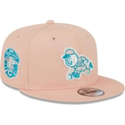Men's Cincinnati Reds New Era Pink Sky Aqua Undervisor 9FIFTY Snapback Hat