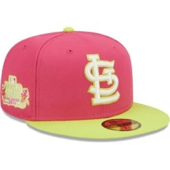 Men's St. Louis Cardinals New Era Pink 2011 World Series Champions Beetroot Cyber 59FIFTY Fitted Hat