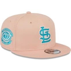 Men's St. Louis Cardinals New Era Pink Sky Aqua Undervisor 9FIFTY Snapback Hat