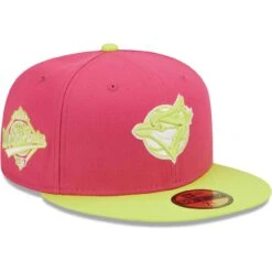 Men's Toronto Blue Jays New Era Pink 1993 World Series Champions Beetroot Cyber 59FIFTY Fitted Hat