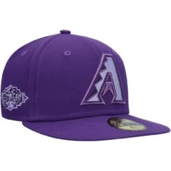 Men's Arizona Diamondbacks New Era Purple Lavender Undervisor 59FIFTY Fitted Hat