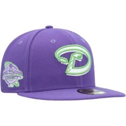 Men's Arizona Diamondbacks New Era Purple Lime Side Patch 59FIFTY Fitted Hat