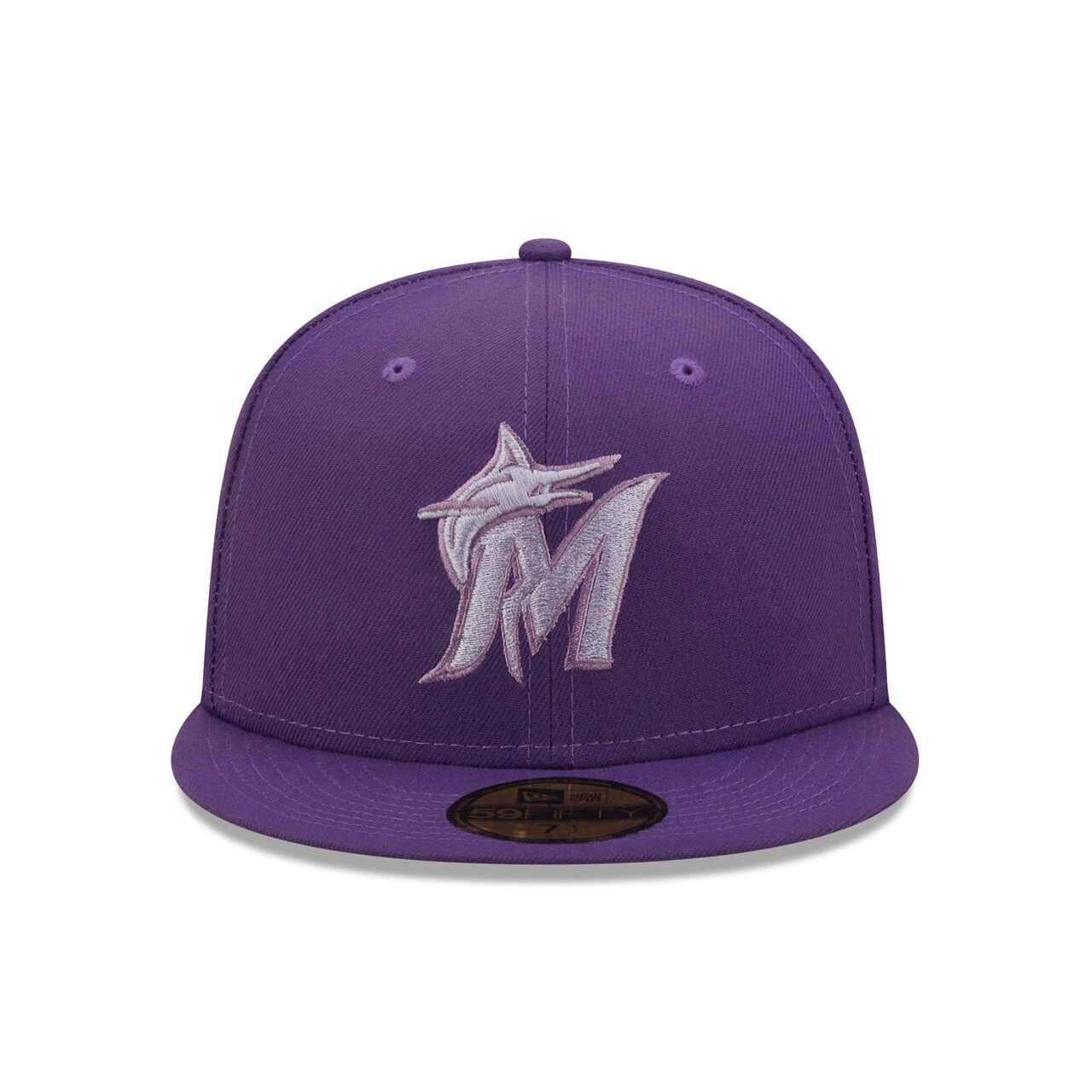 Men's Miami Marlins New Era Purple 25th Anniversary Lavender Undervisor 59FIFTY Fitted Hat - Image 2