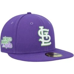 Men's St. Louis Cardinals New Era Purple Lime Side Patch 59FIFTY Fitted Hat