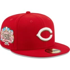 Men's Cincinnati Reds New Era Red 150th Anniversary Spring Training Botanical 59FIFTY Fitted Hat