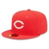 Men's Cincinnati Reds New Era Red Lava Highlighter Logo 59FIFTY Fitted Hat