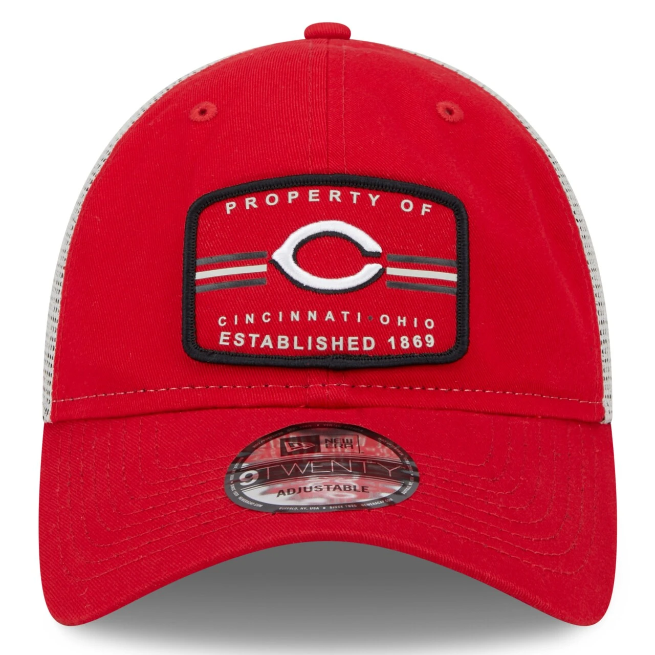 Men's Cincinnati Reds New Era Red Property Trucker 9TWENTY Snapback Hat - Image 2