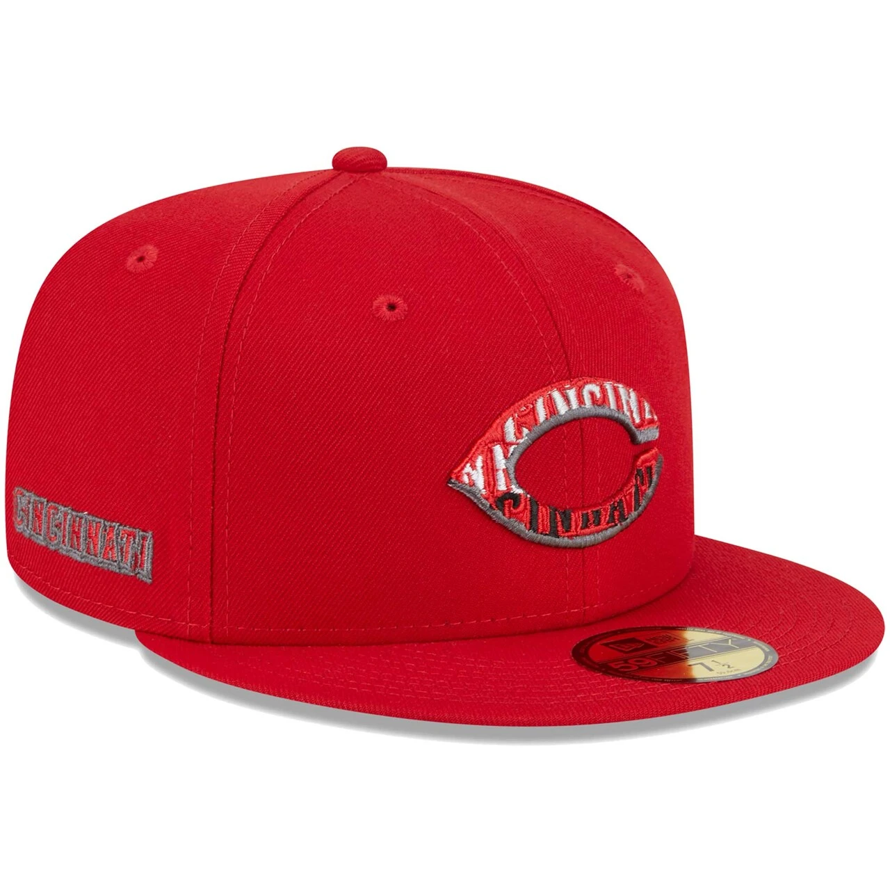 Men's Cincinnati Reds New Era Red Script Fill 59FIFTY Fitted Hat