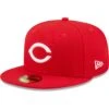 Men's Cincinnati Reds New Era Red White Logo 59FIFTY Fitted Hat