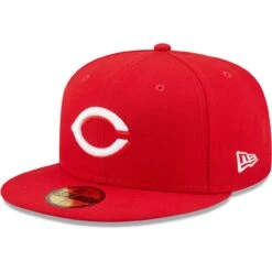 Men's Cincinnati Reds New Era Red White Logo 59FIFTY Fitted Hat