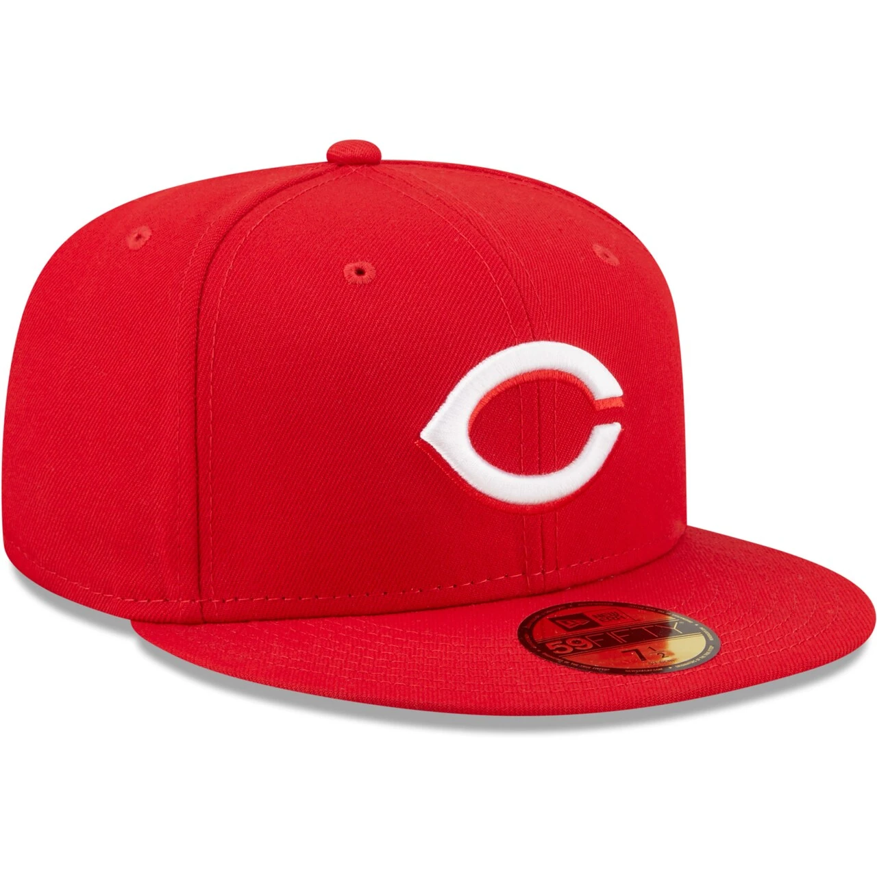 Men's Cincinnati Reds New Era Red White Logo 59FIFTY Fitted Hat - Image 3