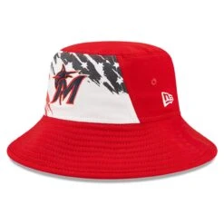 Men's Miami Marlins New Era Red 2022 4th Of July Bucket Hat