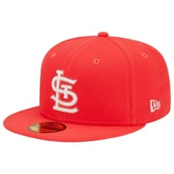 Men's St. Louis Cardinals New Era Red Lava Highlighter Logo 59FIFTY Fitted Hat