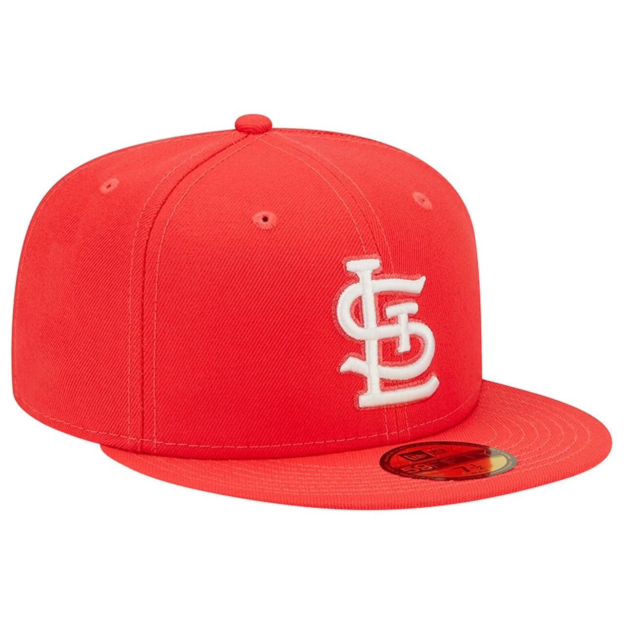 Men's St. Louis Cardinals New Era Red Lava Highlighter Logo 59FIFTY Fitted Hat - Image 3
