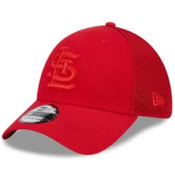 Men's St. Louis Cardinals New Era Red Tonal Team Neo 39THIRTY Flex Hat