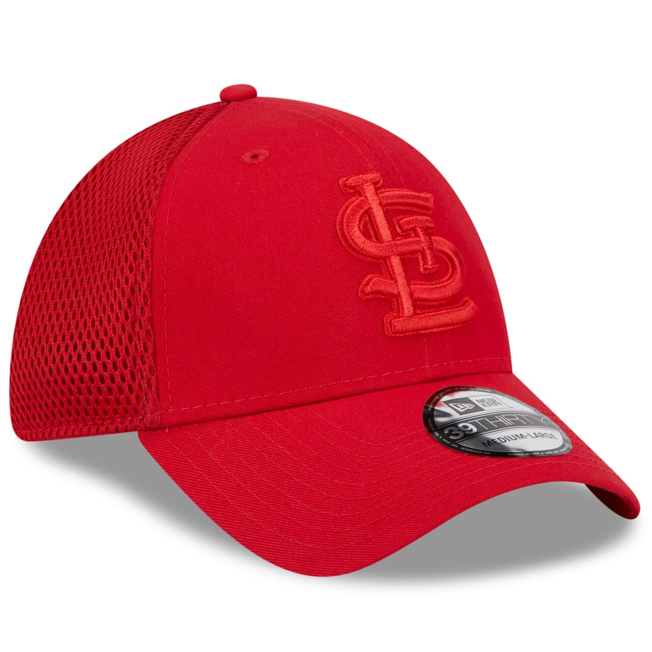 Men's St. Louis Cardinals New Era Red Tonal Team Neo 39THIRTY Flex Hat - Image 3