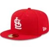 Men's St. Louis Cardinals New Era Red White Logo 59FIFTY Fitted Hat