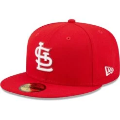 Men's St. Louis Cardinals New Era Red White Logo 59FIFTY Fitted Hat