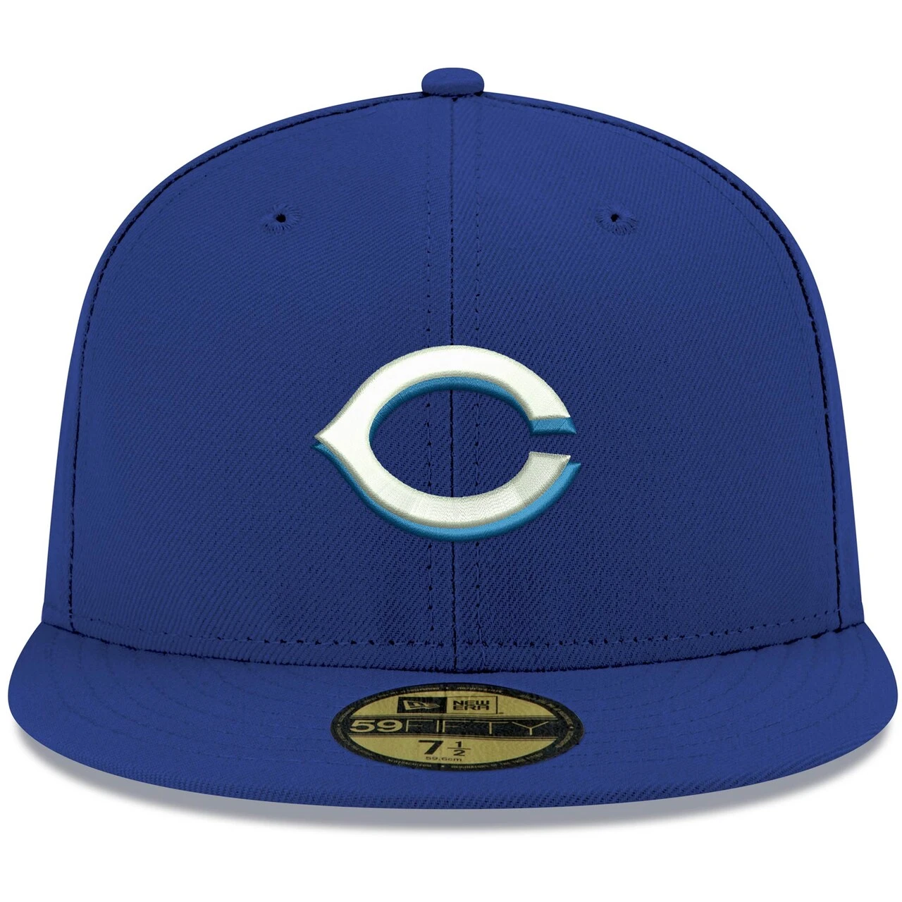 Men's Cincinnati Reds New Era Royal White Logo 59FIFTY Fitted Hat - Image 2