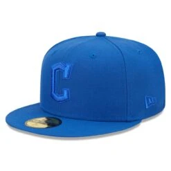 Men's Cleveland Guardians New Era Royal Tonal 59FIFTY Fitted Hat