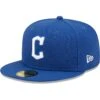 Men's Cleveland Guardians New Era Royal White Logo 59FIFTY Fitted Hat