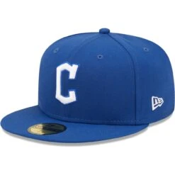 Men's Cleveland Guardians New Era Royal White Logo 59FIFTY Fitted Hat