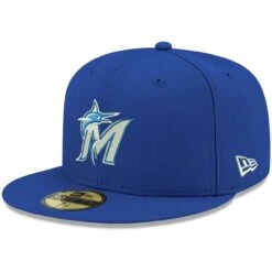 Men's Miami Marlins New Era Royal White Logo 59FIFTY Fitted Hat