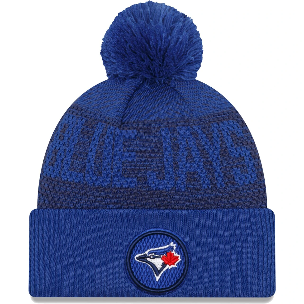 Men's Toronto Blue Jays New Era Royal Authentic Collection Sport Cuffed Knit Hat With Pom