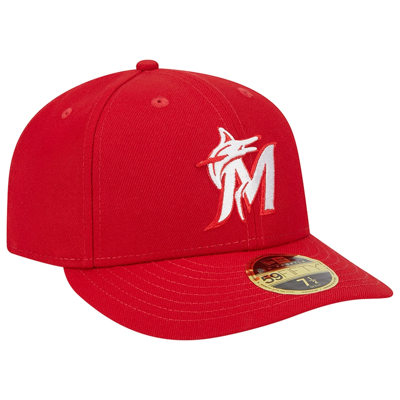 Men's Miami Marlins New Era Scarlet Low Profile 59FIFTY Fitted Hat - Image 3