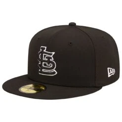 Men's St. Louis Cardinals New Era Black On Black Dub 59FIFTY Fitted Hat