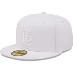 Men's St. Louis Cardinals New Era White On White Logo 59FIFTY Fitted Hat