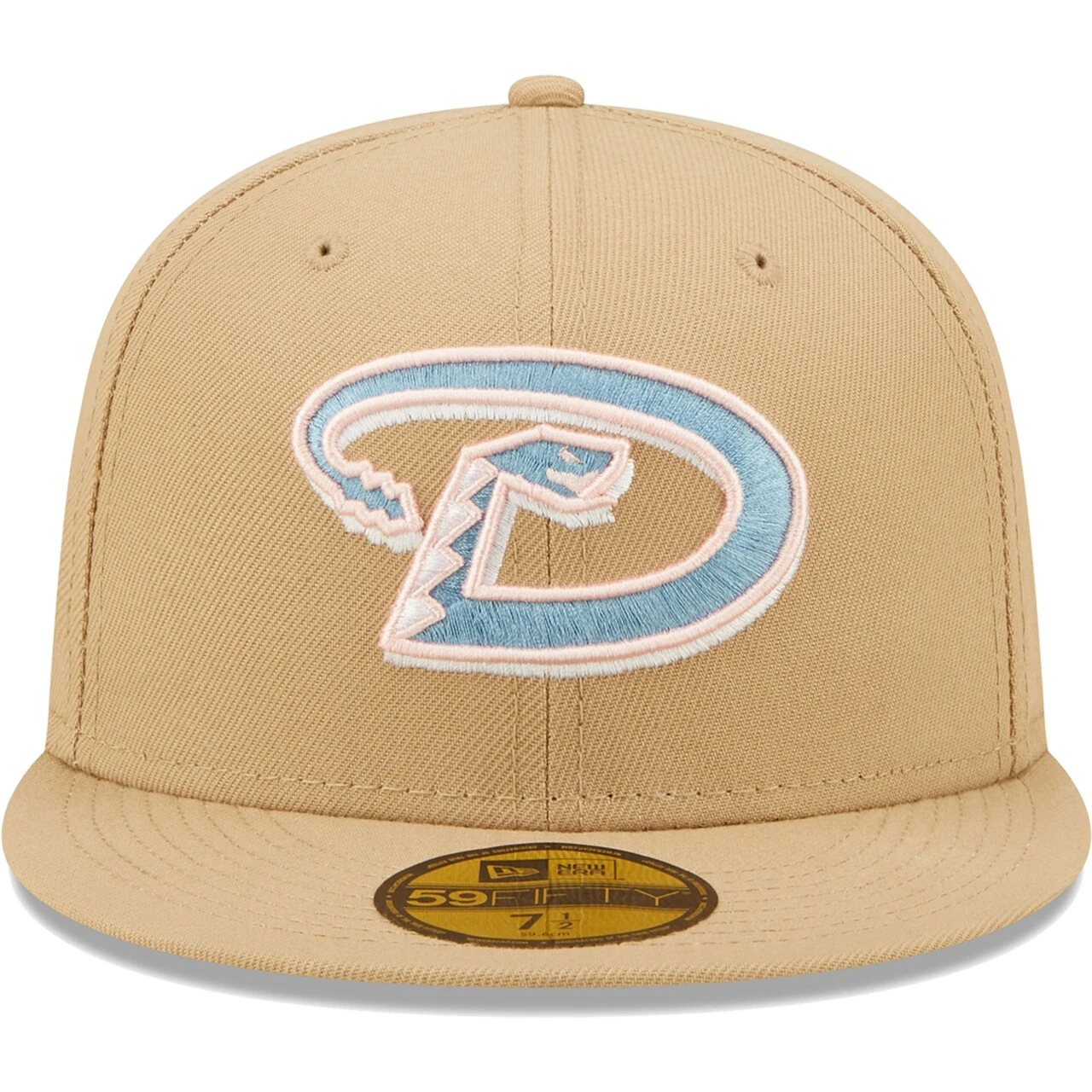 Men's Arizona Diamondbacks New Era Tan 2001 World Series Sky Blue Undervisor 59FIFTY Fitted Hat - Image 2