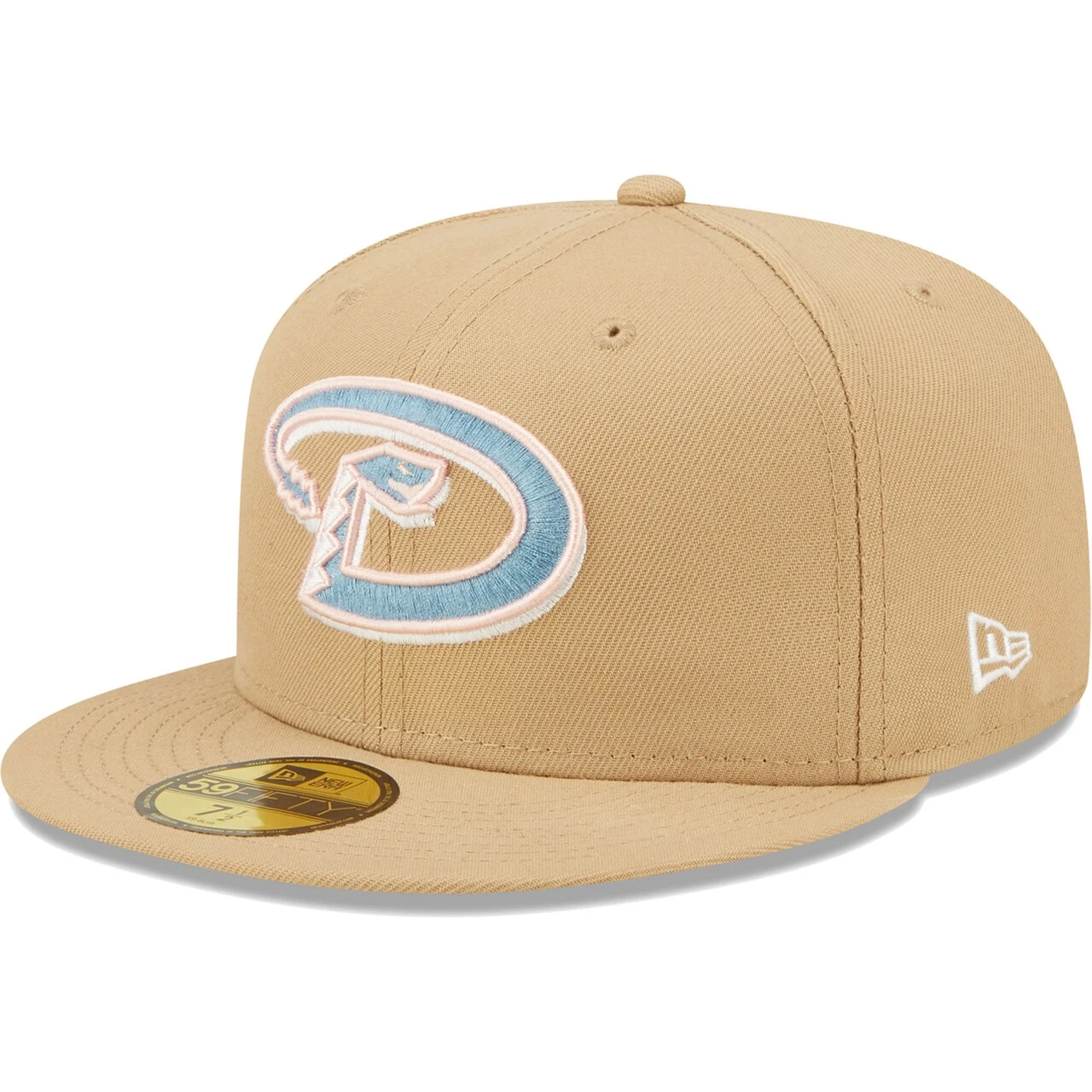 Men's Arizona Diamondbacks New Era Tan 2001 World Series Sky Blue Undervisor 59FIFTY Fitted Hat - Image 3