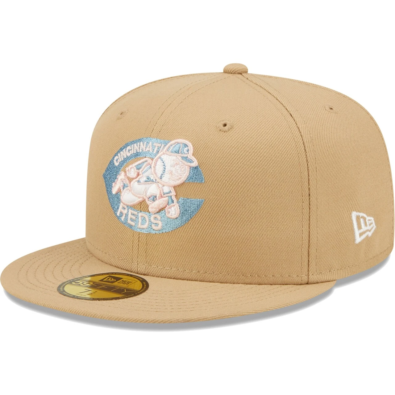 Men's Cincinnati Reds New Era Tan 1988 MLB All-Star Game Sky Blue Undervisor 59FIFTY Fitted Hat - Image 3