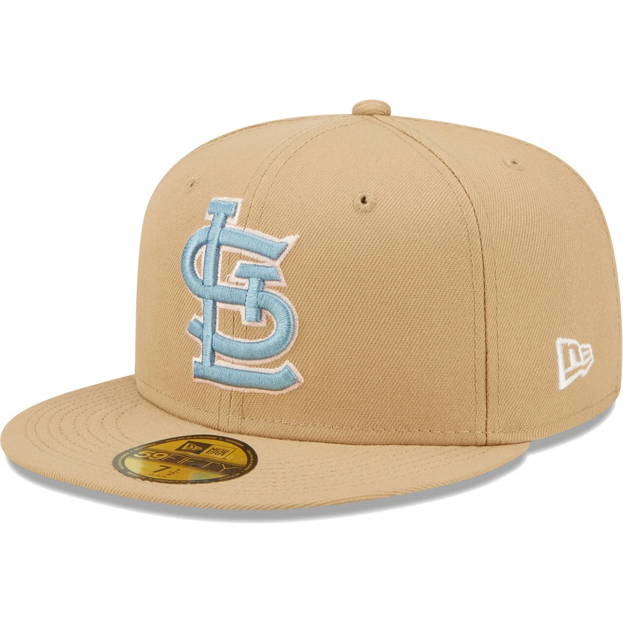 Men's St. Louis Cardinals New Era Tan 30th Season At Busch Stadium Sky Blue Undervisor 59FIFTY Fitted Hat - Image 3