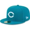 Men's Cincinnati Reds New Era Turquoise 59FIFTY Fitted Hat