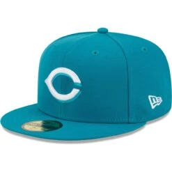Men's Cincinnati Reds New Era Turquoise 59FIFTY Fitted Hat